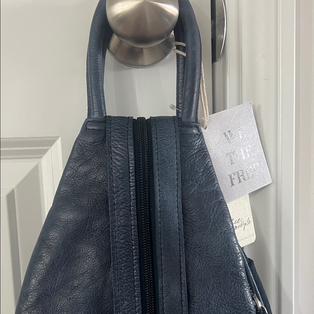 We The Free Navy Leather Backpack - Picture 8 of 8